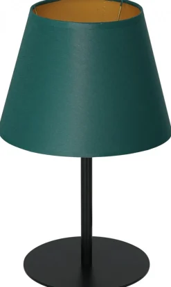 Lampka Stołowa ARDEN Zielony Złoty Abażur Stożek 1xE27 33cm