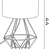 Lampka Stołowa BASKET NEW Czarny Biały Abażur 1xE27 44cm
