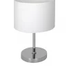 Lampka Stołowa CASINO Biały Srebrny Abażur 1xE27 40cm