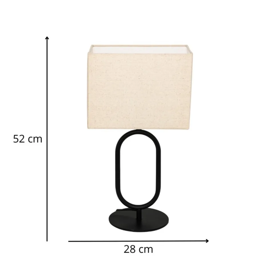 Lampka stołowa czarna Alec 52 cm