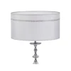 Lampka Stołowa HILTON Srebrny Abażur 1xE27 54 cm