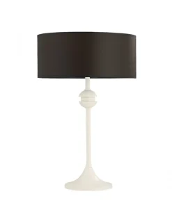 Lampka Stołowa KASZMIR Biały Czarny Abażur 1xE27 54 cm