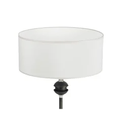 Lampka Stołowa KASZMIR Czarny Biały Abażur 1xE27 54 cm