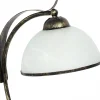 Lampka Stołowa KORFU Brązowy Złoty Szklany Klosz 1xE27 43cm