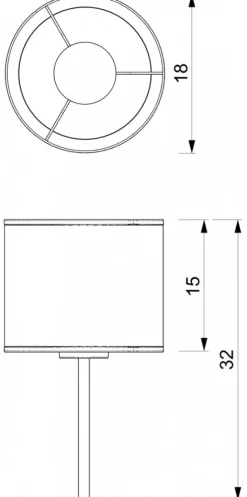 Lampka Stołowa LOFT SHADE Biały Złoty Klosz z Tworzywa 1xE27 34cm
