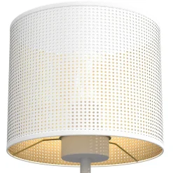 Lampka Stołowa LOFT SHADE Biały Złoty Klosz z Tworzywa 1xE27 34cm