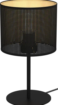Lampka Stołowa LOFT SHADE Czarny Złoty Klosz z Tworzywa 1xE27 34cm