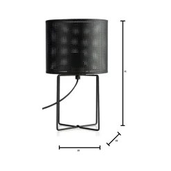 Lampka Stołowa LOFT SHADE Czarny Klosz z Tworzywa 1xE27 31cm