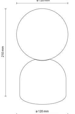 Lampka Stołowa MIKI Brązowy Szklany Klosz 1xG9 21cm