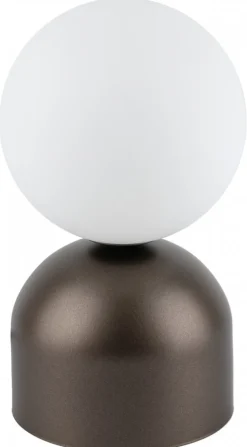 Lampka Stołowa MIKI Brązowy Szklany Klosz 1xG9 21cm