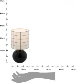 Lampka stołowa Timeo W kratkę 25 cm