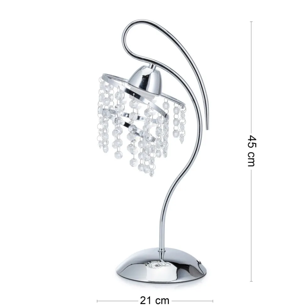 Lampka stołowa z kryształkami Crystal VIII 1xE27