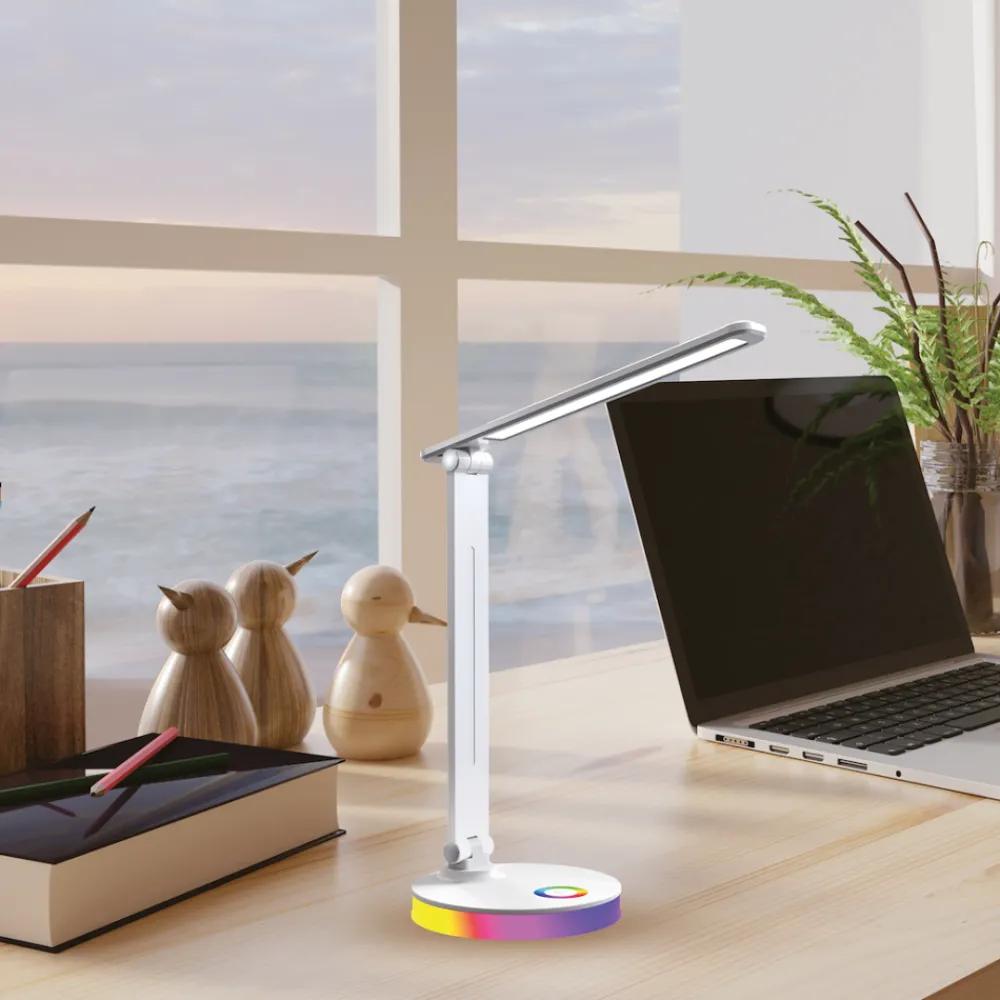 Lampka Biurkowa Bruno White 5W LED RGB * Eko-light New