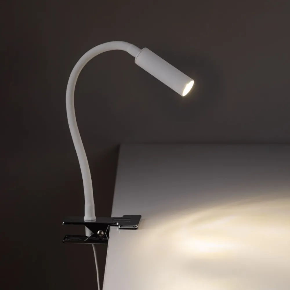Lampka biurkowa LAGOS biała 1xG9 na klips * TK Lighting Discount
