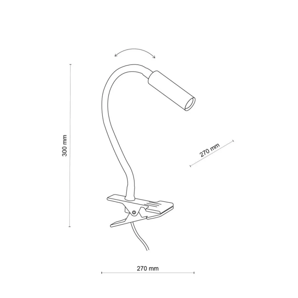 Lampka biurkowa LAGOS biała 1xG9 na klips * TK Lighting Discount