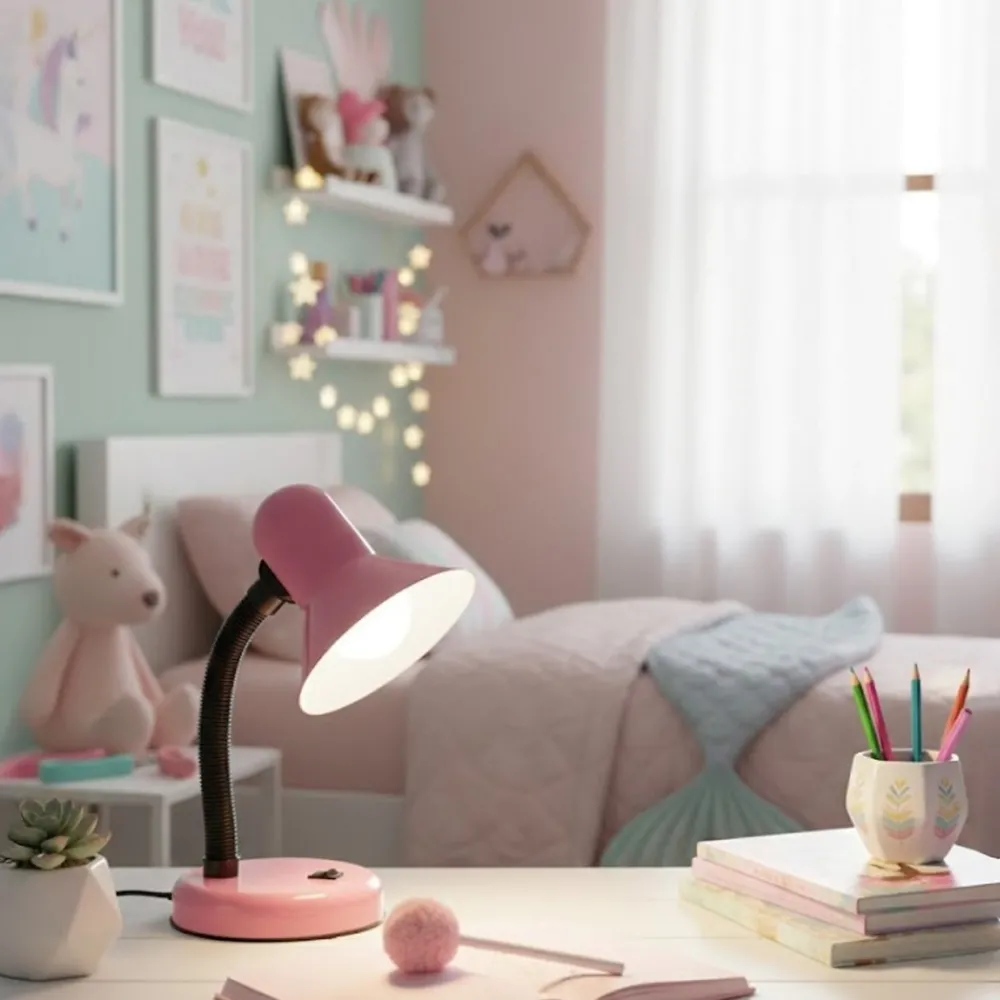 Lampka biurkowa Mentor Róż 1xE27 * Eko-light Best