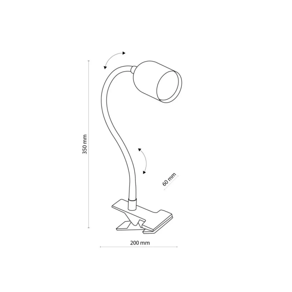 Lampka biurkowa TOP biała 1xGU10 na klips * TK Lighting Online