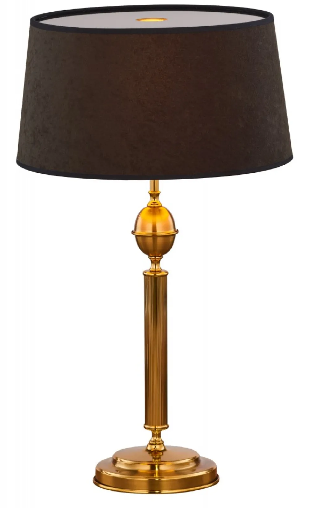 Lampka Nocna BATUMI Złoty Czarny Abażur 1xE27 60 cm * Jupiter