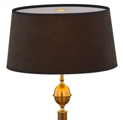 Lampka Nocna BATUMI Złoty Czarny Abażur 1xE27 60 cm * Jupiter