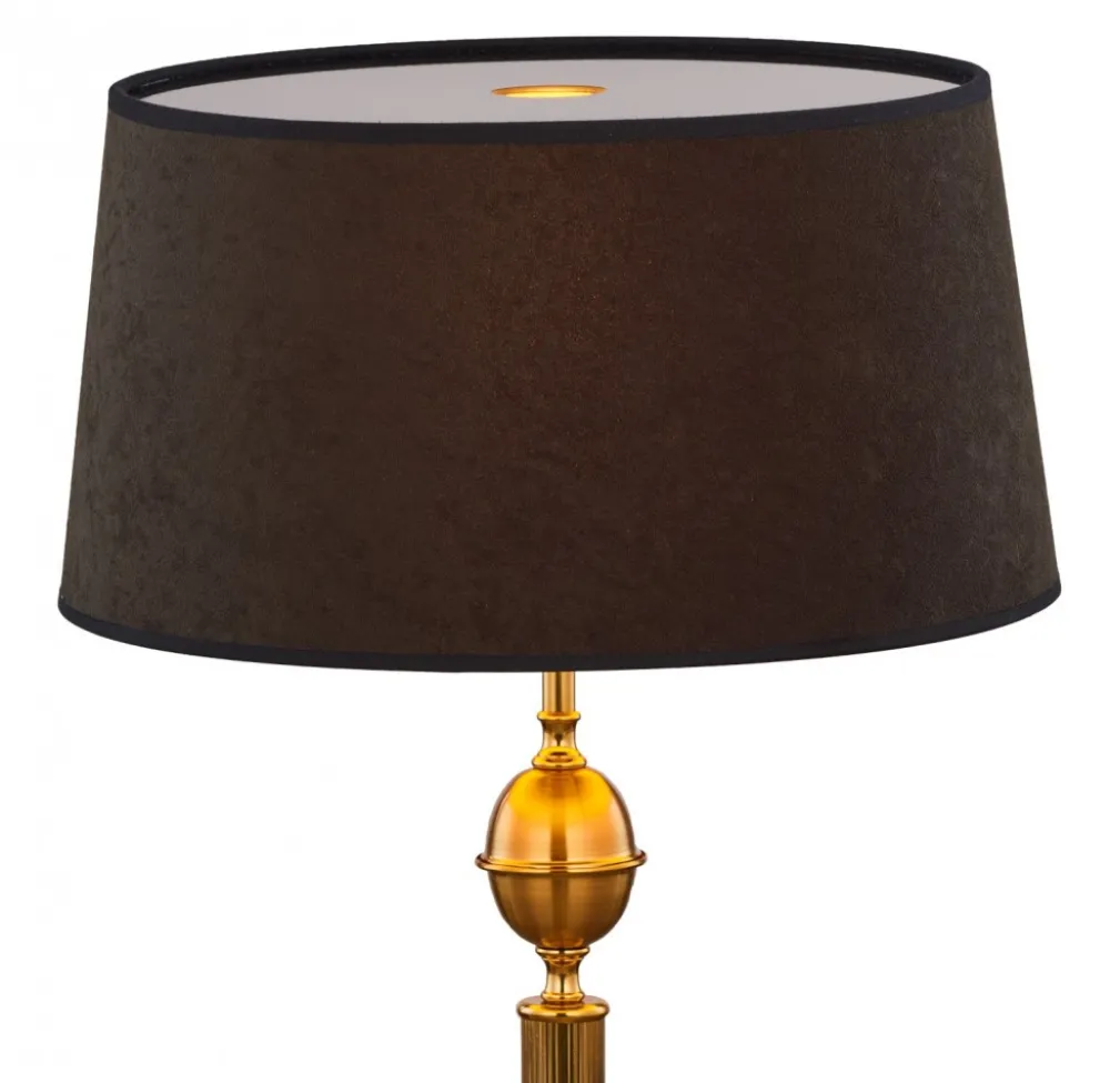 Lampka Nocna BATUMI Złoty Czarny Abażur 1xE27 60 cm * Jupiter