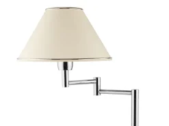 Lampka Nocna BEGAMO Regulowana Srebrny Ecru Abażur 1xE27 57 cm * Jupiter New