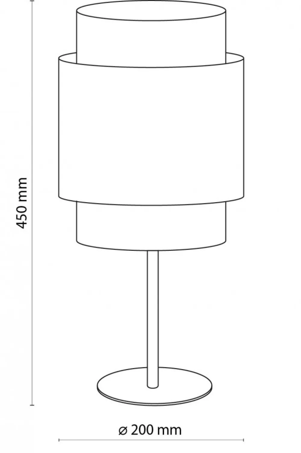 Lampka Nocna BOHO Czarny Beżowy Abażur 45cm * TK Lighting Sale