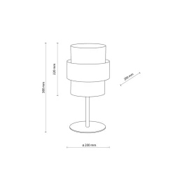 Lampka Nocna CALISTO Juta Abażur 1xE27 38cm * TK Lighting Best
