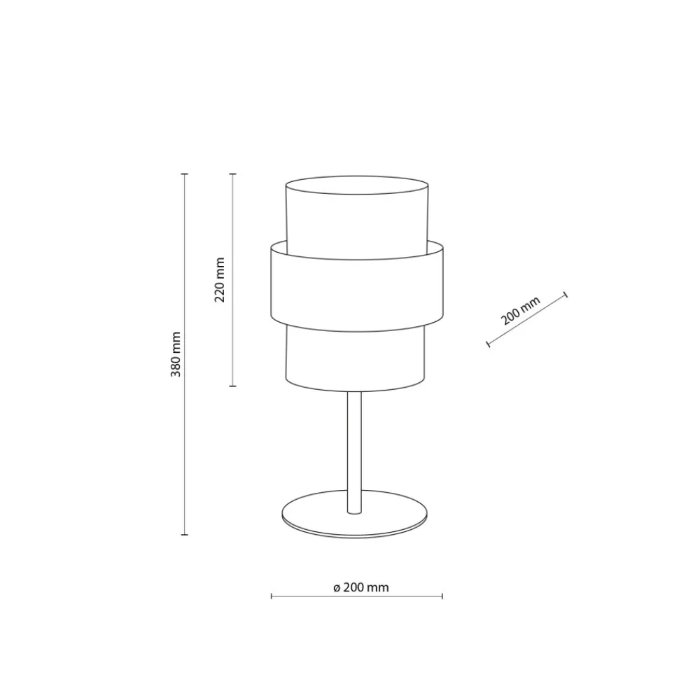 Lampka Nocna CALISTO Juta Abażur 1xE27 38cm * TK Lighting Best