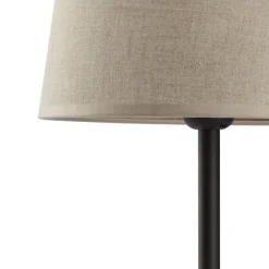 Lampka Nocna CHICAGO Czarny Beżowy Abażur 41 cm * TK Lighting