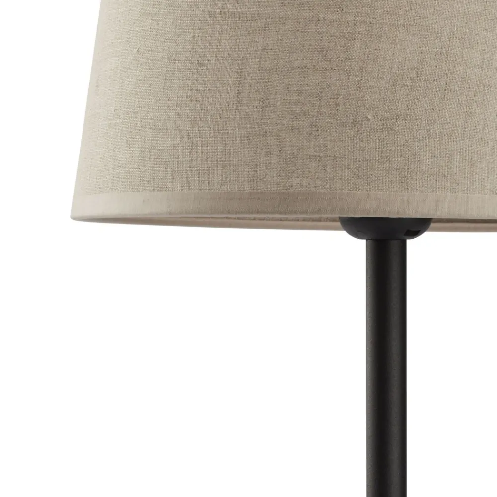 Lampka Nocna CHICAGO Czarny Beżowy Abażur 41 cm * TK Lighting