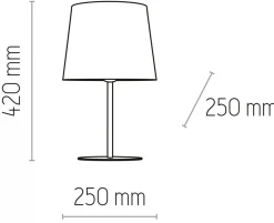 Lampka Nocna CHICAGO Czarny Beżowy Abażur 41 cm * TK Lighting