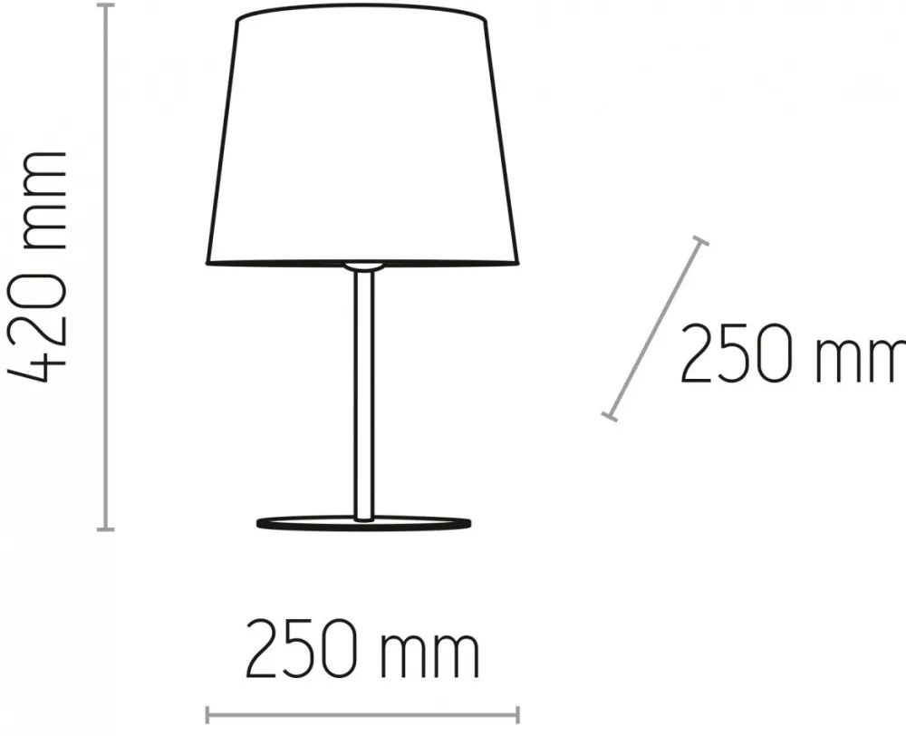 Lampka Nocna CHICAGO Czarny Beżowy Abażur 41 cm * TK Lighting