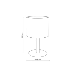 Lampka Nocna DEVA Brązowy Beżowy Abażur 33cm * TK Lighting Clearance