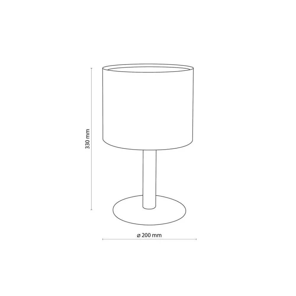 Lampka Nocna DEVA Brązowy Beżowy Abażur 33cm * TK Lighting Clearance