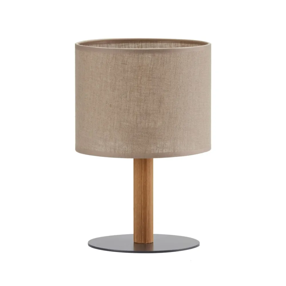 Lampka Nocna DEVA Brązowy Beżowy Abażur 33cm * TK Lighting Clearance