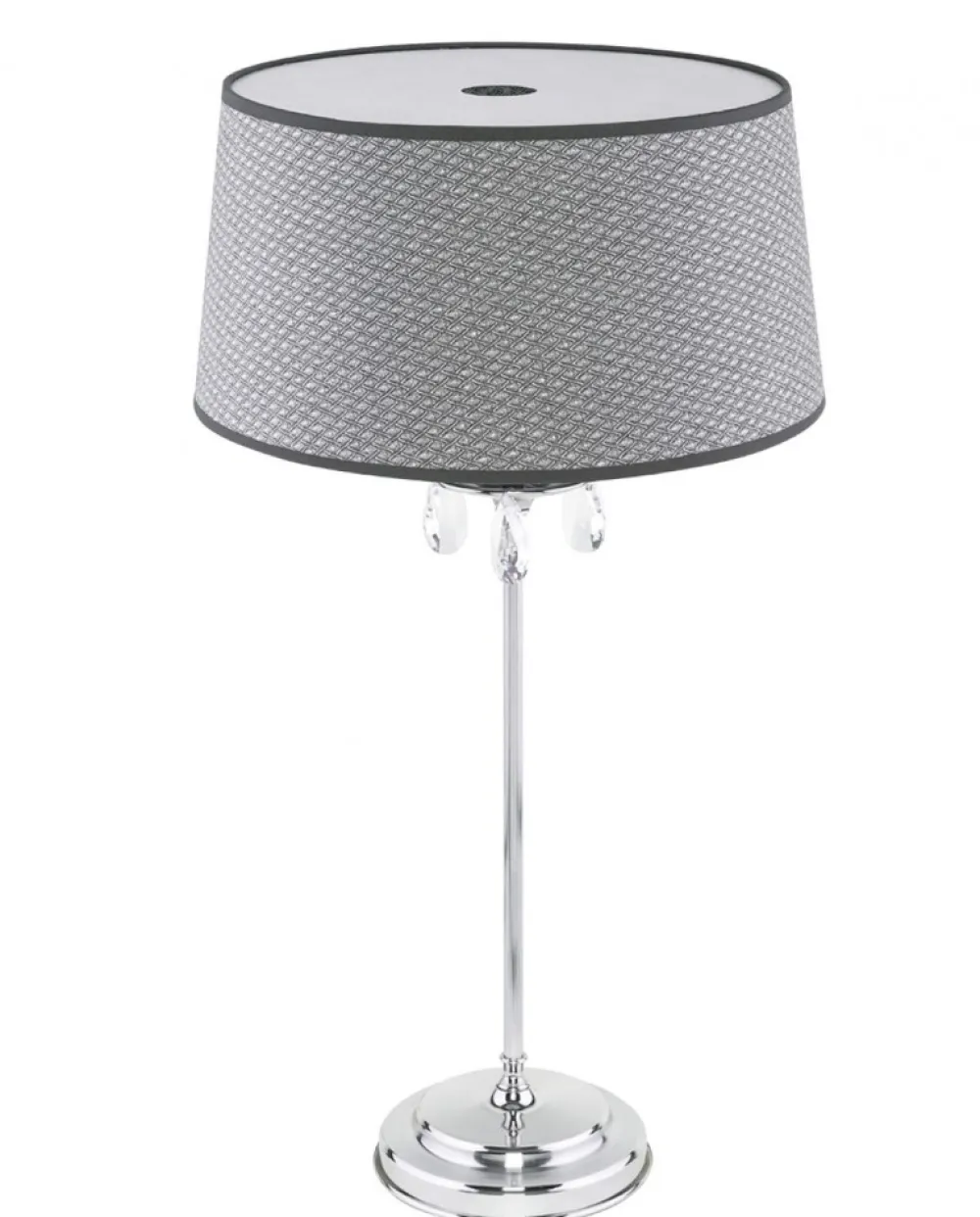 Lampka Nocna EGIDA Srebrny Szary Abażur 1xE27 65 cm * Jupiter Clearance