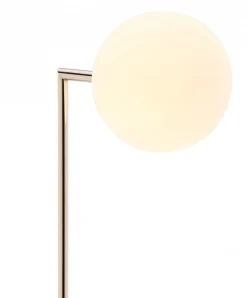 Lampka Nocna FEME Srebrny Biały Szklany Klosz 1xG9 50 cm * Jupiter Clearance