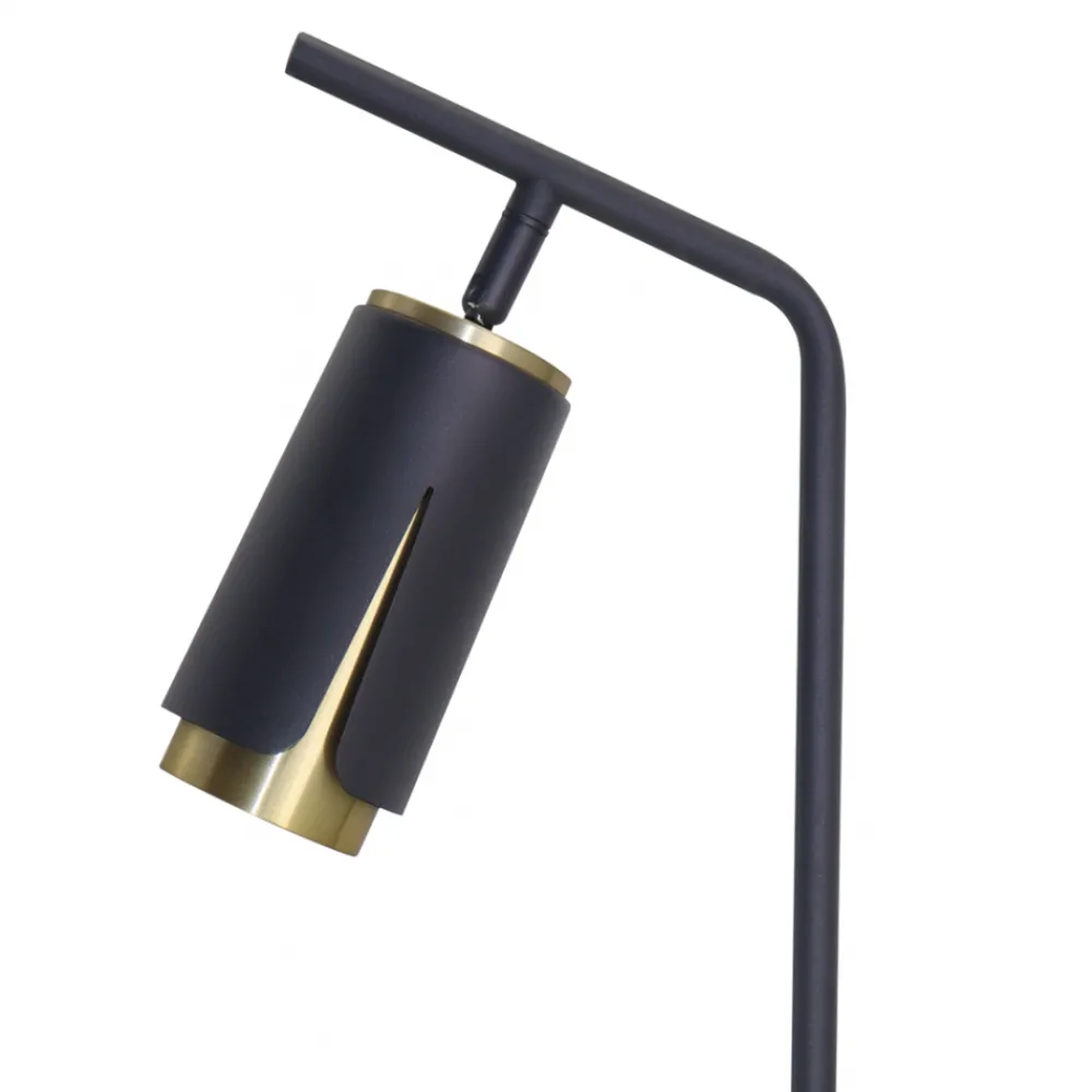 Lampka Nocna FLOWER Czarny Złoty 1xGU10 38cm * Eko-light Best