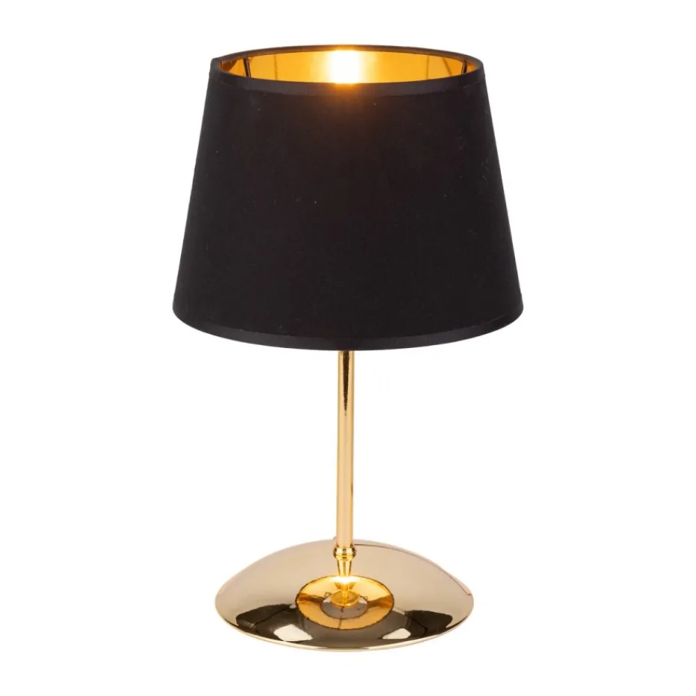 Lampka Nocna GLORY Złoty Czarny Abażur 33cm * TK Lighting Discount