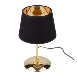 Lampka Nocna GLORY Złoty Czarny Abażur 33cm * TK Lighting Discount