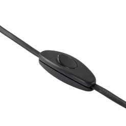 Lampka Nocna HARMONY Czarny Beżowy Abażur 37cm * TK Lighting Sale