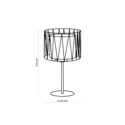 Lampka Nocna HARMONY Czarny Beżowy Abażur 37cm * TK Lighting Sale