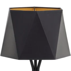 Lampka Nocna IVO Czarny Złoty Abażur 45cm * TK Lighting Outlet