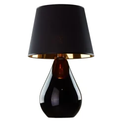Lampka Nocna LACRIMA Czarny Złoty Abażur 67cm * TK Lighting