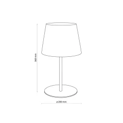Lampka Nocna MAJA Szary Abażur 36cm * TK Lighting Sale
