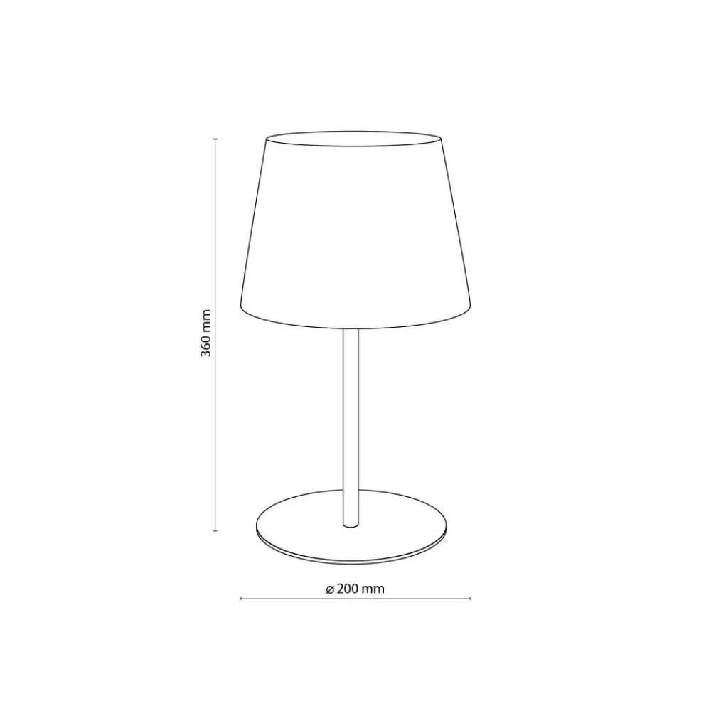 Lampka Nocna MAJA Szary Abażur 36cm * TK Lighting Sale