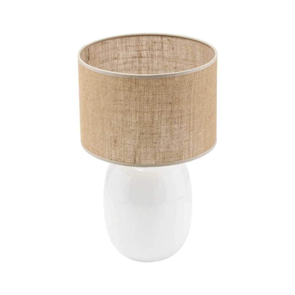 Lampka Nocna MELODY Biały Juta Boho 48cm * TK Lighting