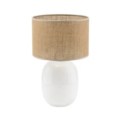 Lampka Nocna MELODY Biały Juta Boho 48cm * TK Lighting