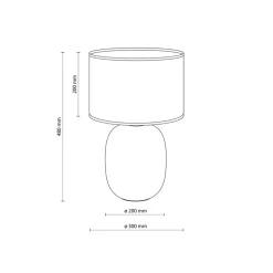Lampka Nocna MELODY Biały Juta Boho 48cm * TK Lighting