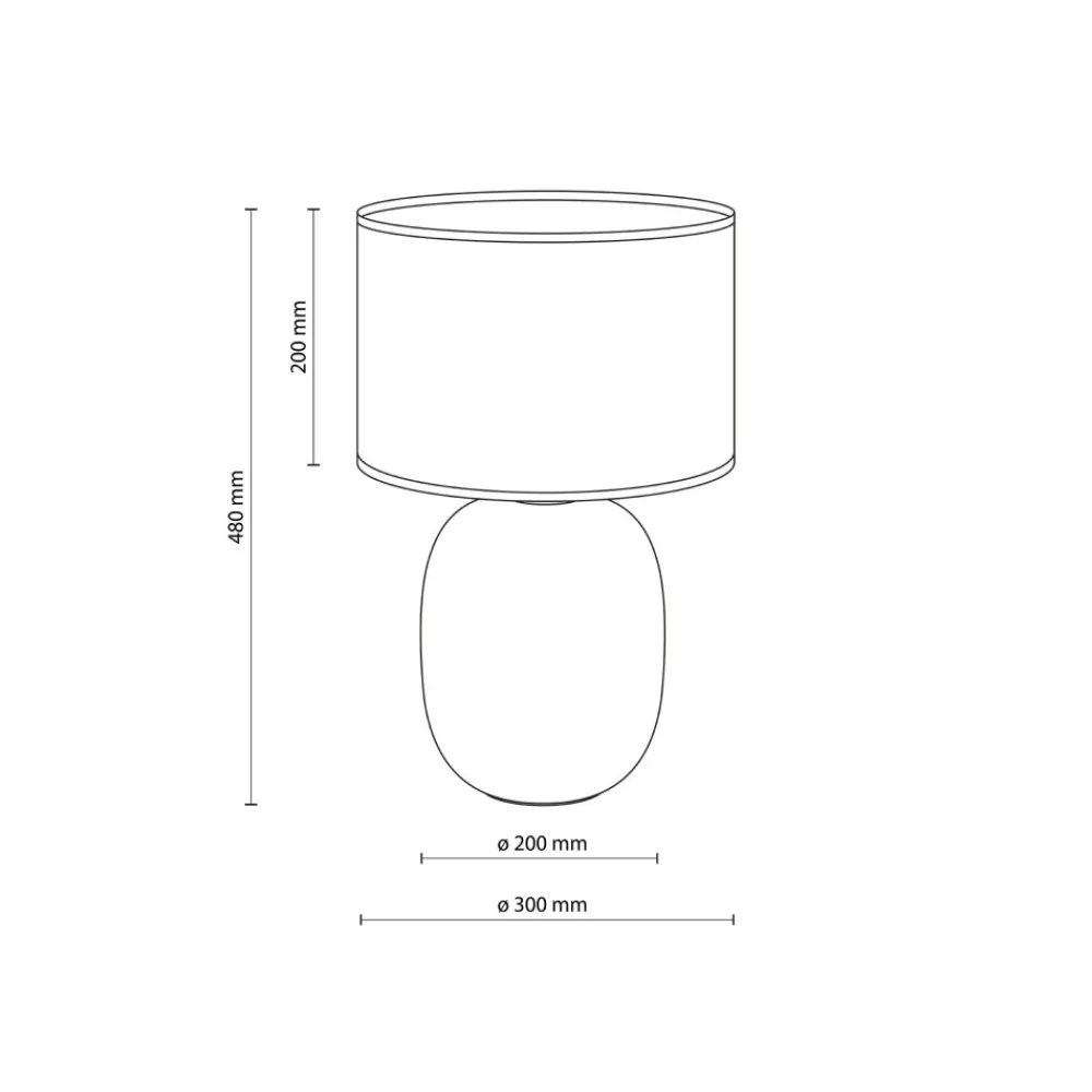 Lampka Nocna MELODY Biały Juta Boho 48cm * TK Lighting